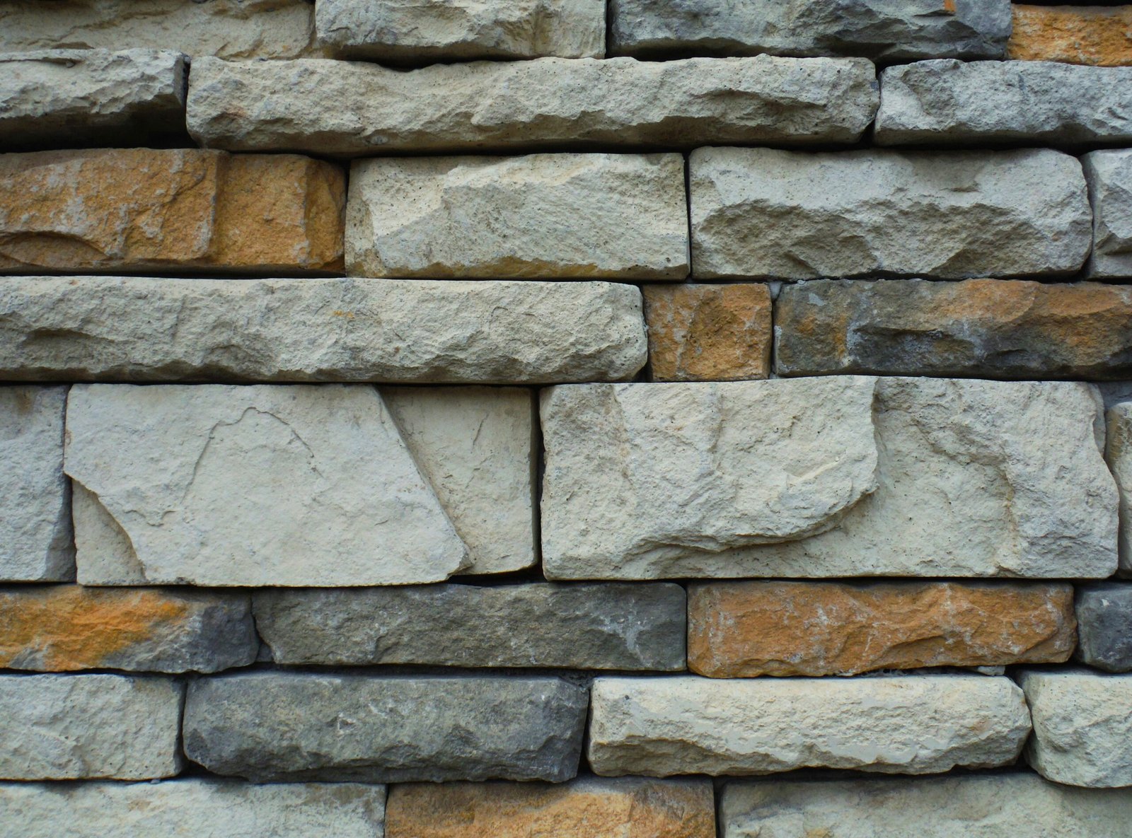 dry-stacked fieldstone