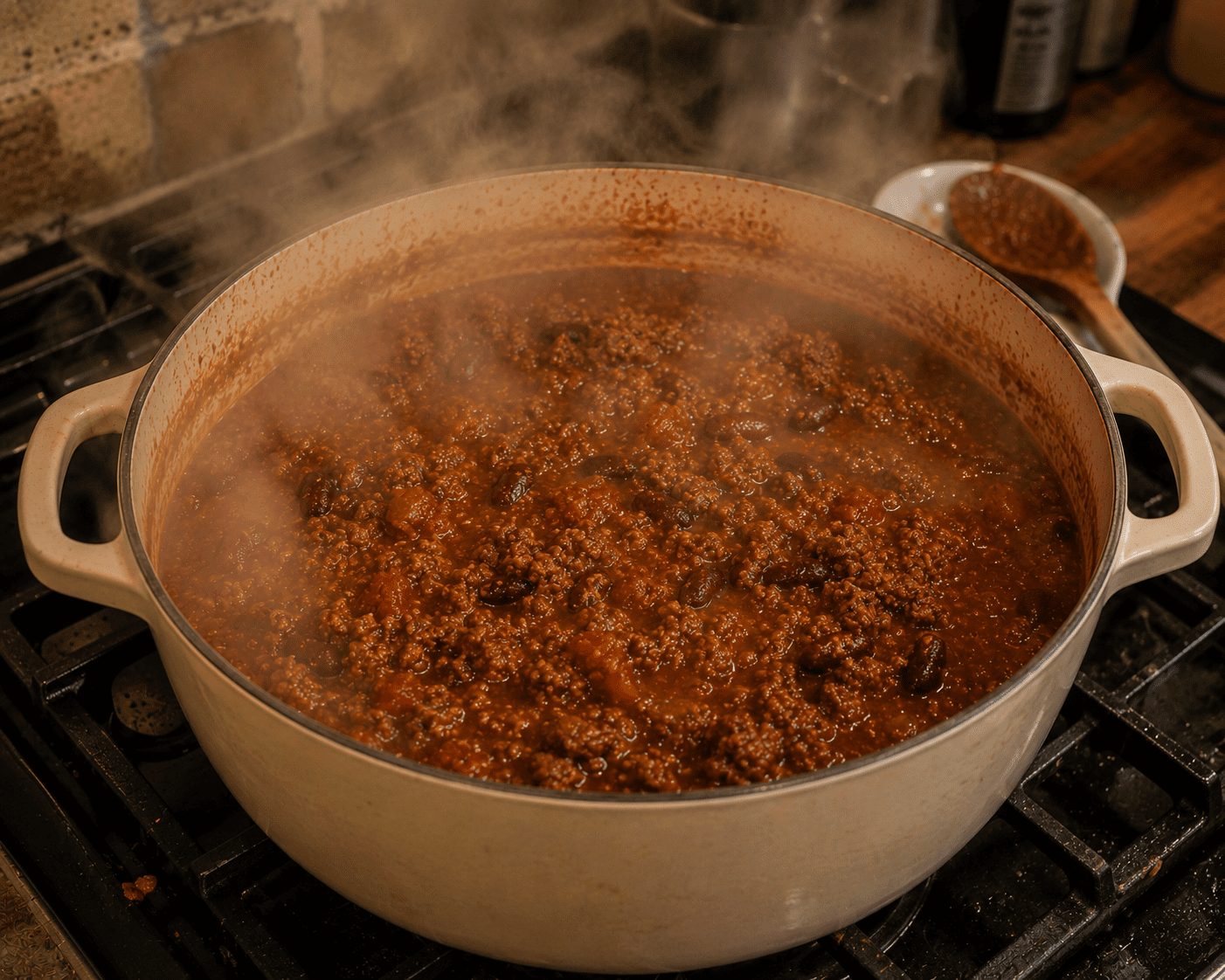 simmering chili