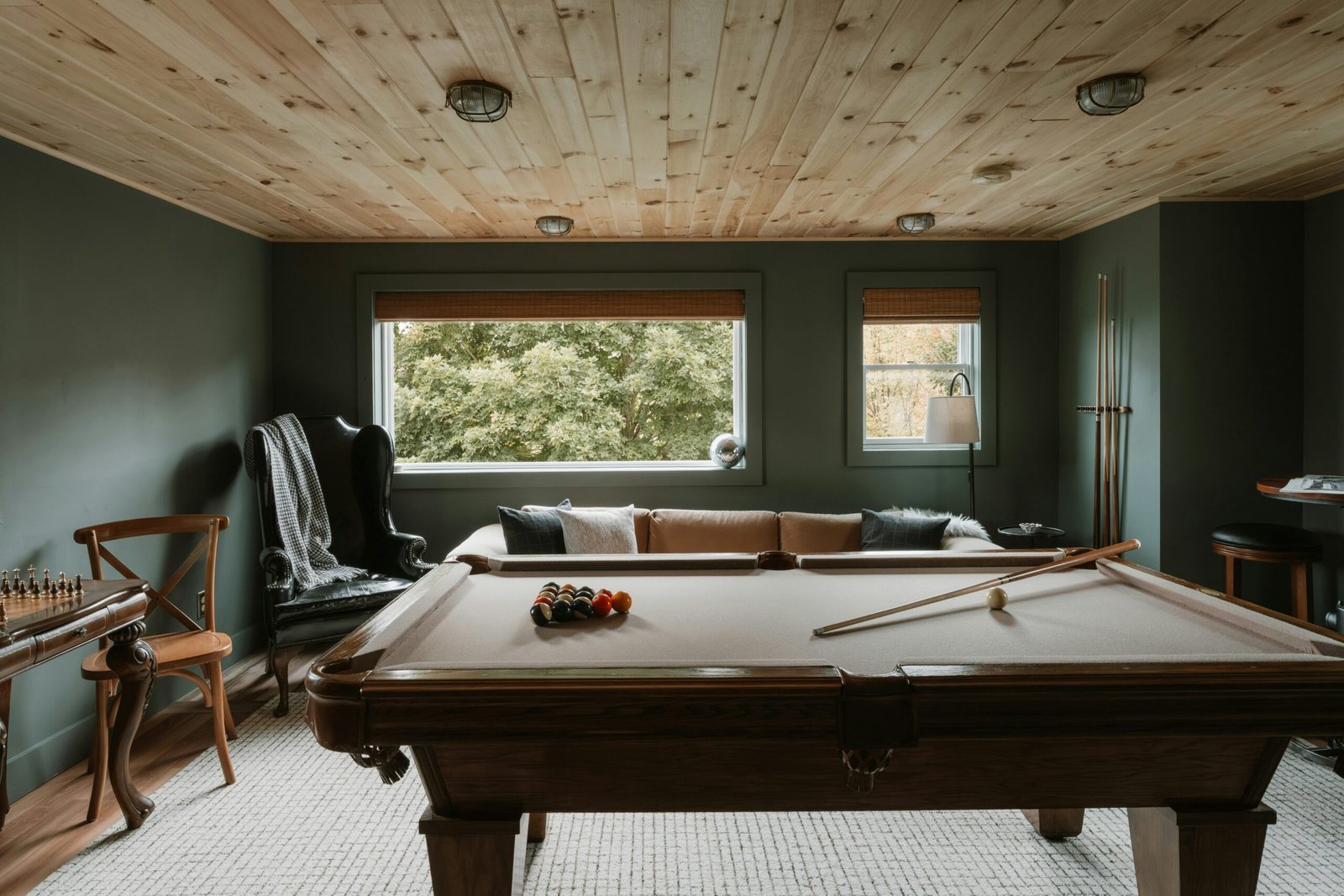 wood plank ceiling